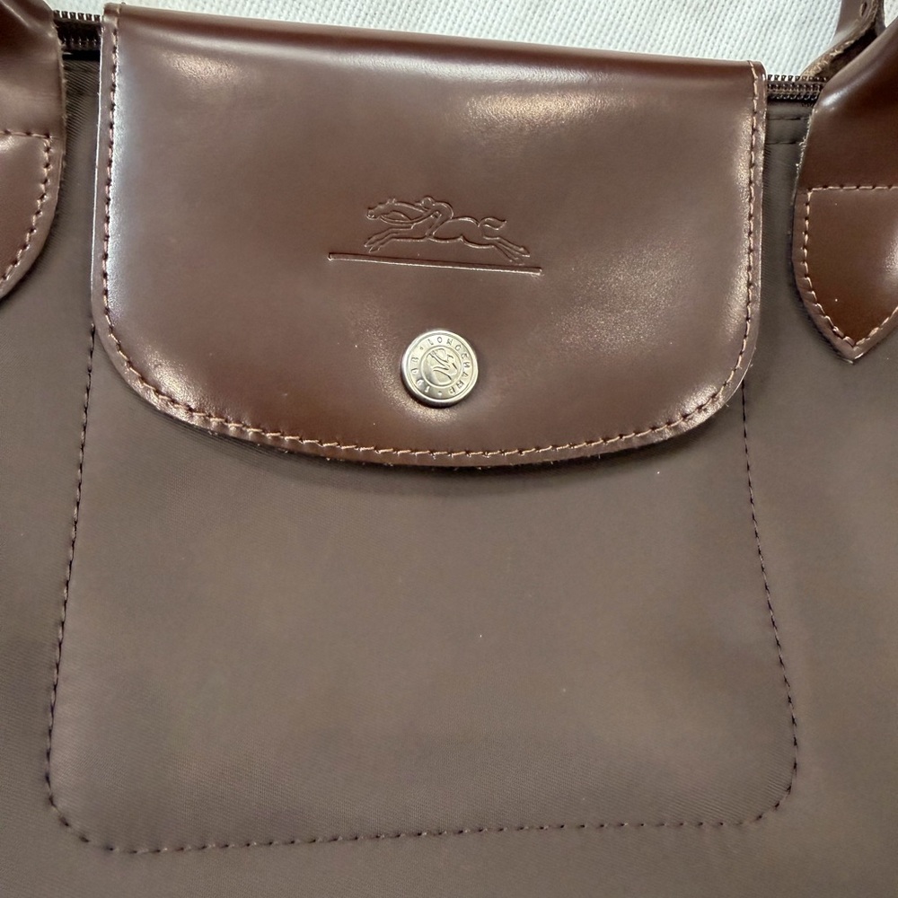 EUC: Longchamp Le Pliage tote Bag, brown - Picture 4 of 15